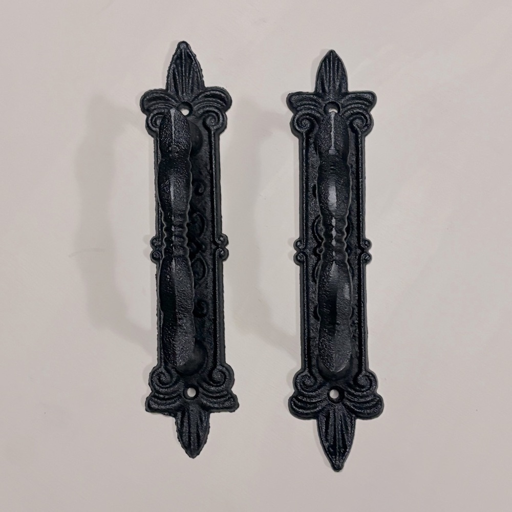 Antique Barn Door Handle 9.5” Long • Set of 2